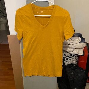 J. Crew Women's Mustard Short Sleeve Tee